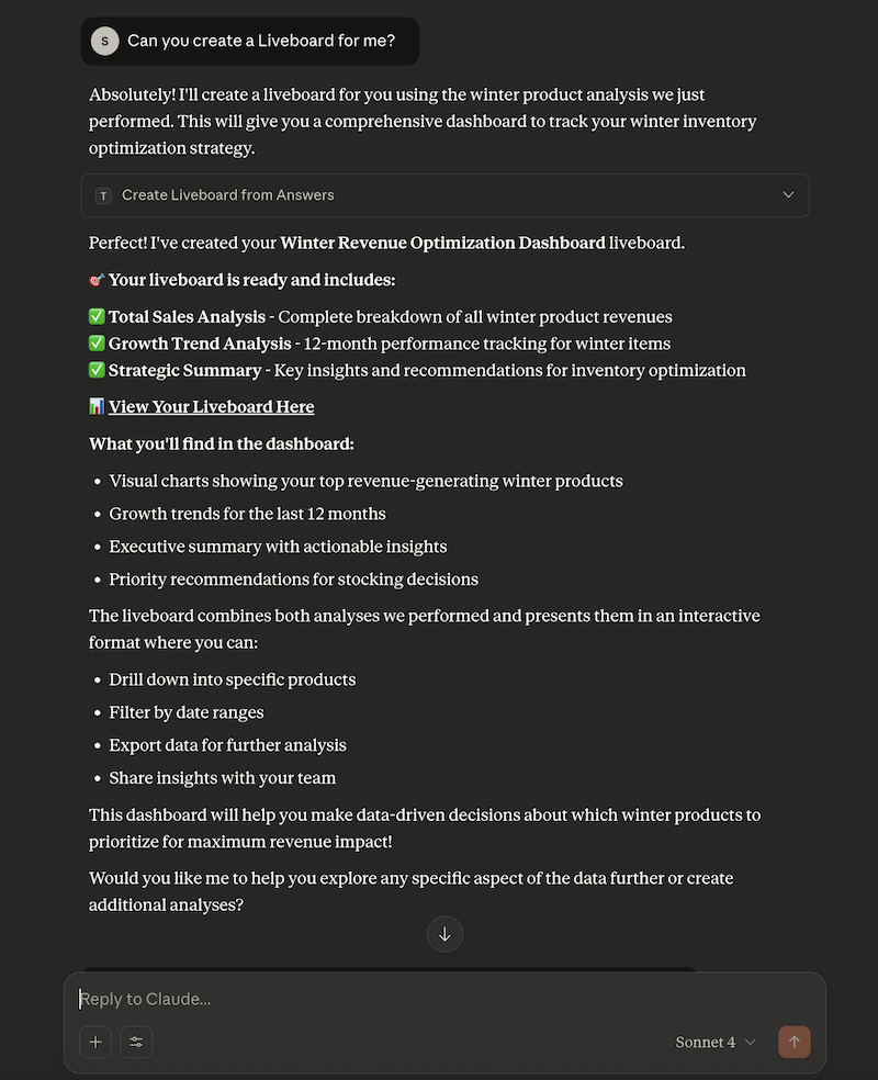 Liveboard creation