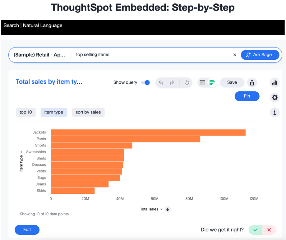 final sage embed in the application