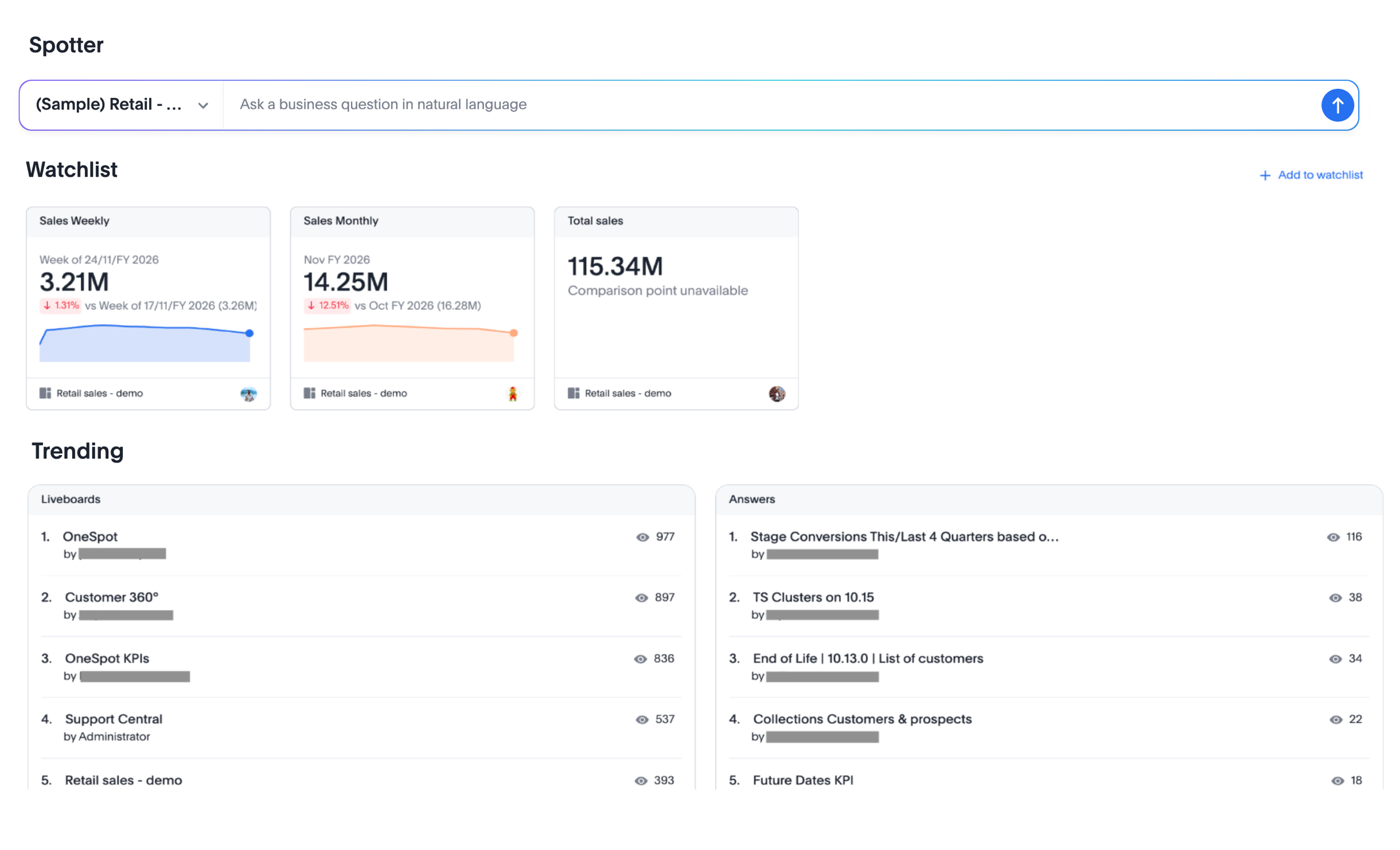 Modular home page experience